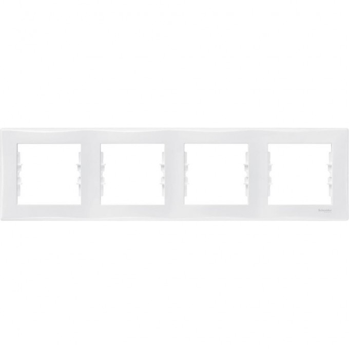 4-постовая рамка SCHNEIDER ELECTRIC SEDNA, горизонтальная, БЕЛЫЙ SDN5800721