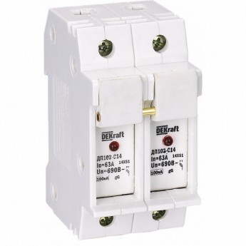 Держатель предохранителей SCHNEIDER ELECTRIC DEKRAFT типа C14 со светодиодной индикацией 2P