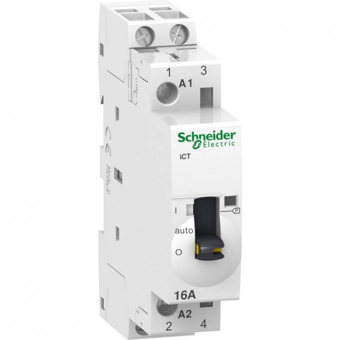 Модульный контактор с ручным управлением SCHNEIDER ELECTRIC ACTI9 iCT16A 2Н A9C23712