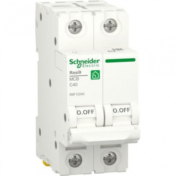 Выключатель автоматический SCHNEIDER ELECTRIC RESI9 модульный, 2п C 40А 6000А R9F12240